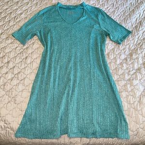 Teal Keyhole Sweater Dress - NWOT